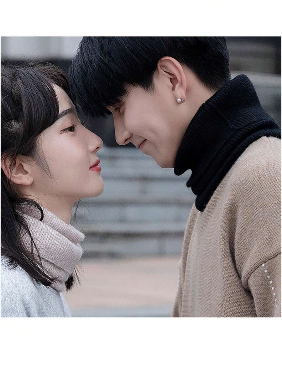 1件装男女通用秋冬保暖羊毛脖套，加厚针织围脖，时尚百搭女士围脖 - 彩色 - 查看 1