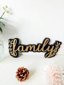 1pc Wooden Letter Pattern Hanging Decoration Best Gifts Birthday Graduation - Multicolor - View 3