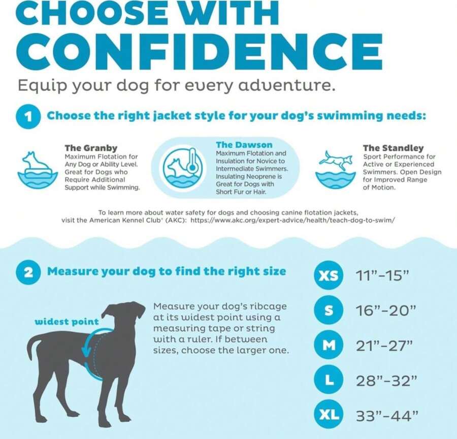 Outward Hound Dawson Swim Dog Life Jacket, High-Performance Neoprene Dog Life Vest For Swimming, Boating, And Water Safety, XL, Blue - ColorA - 查看 1