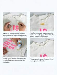 1pc/2pcs/3pcs 50ml Portable Stain Remover Roll-On, Strong Cleaning Pen, No-Rinse Quick Cleaning Liquid Roll-On Cleaner, Fabric Cleaning Tool - Multicolor - View 6