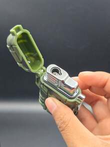 Encendedor recargable de gas butano ideal para camping, fogatas o actividades al aire libre - Verde militar - Ver 2