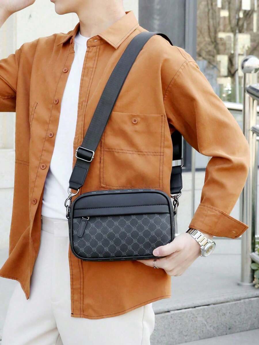 Men's Fashion Casual Messenger Bag, Large Capacity Youth Street Crossbody Bag, New Style Gift