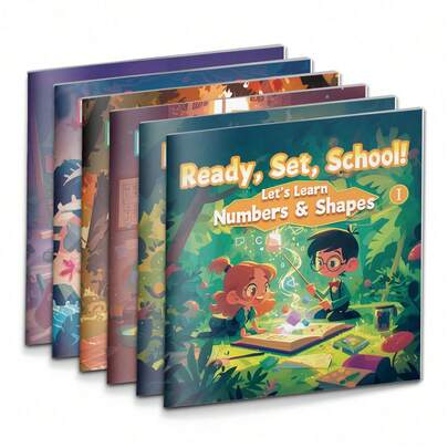 Ready, Set, School! Early Learning Picture Books, School Readiness Stories With Numbers, Shapes And Simple Math Activities, Learning Together Themes, Bright Illustrated Pages, Multiple Titles Available