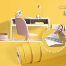 1 Roll Macaron Style Solid Color Peel And Stick Wallpaper, Textured Fashionable Self-Adhesive Contact Paper, Waterproof, Oil/Heat Resistant PET Aluminum Foil, Removable And Reusable Wall Decals In Multiple Colors, Easy To Install For Kitchen, Bedroom, Living Room, Dorm, No Damage - Multicolor - View 24