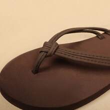 Brown Casual Lightweight Anti-Slip Flip Flops - Brown - View 7