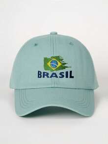 1顶女士刺绣“BRASIL”可调节棒球帽，户外防晒休闲帽，适合春秋季旅行、海滩度假，男女通用Y2K风格帽子 - 棒球帽 - 查看 16