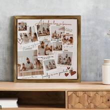 1pc Customized Wooden Photo Frame, Photo Collage Gift, Family Memories, Special Occasions, Room Decor, Customized Poster, Customizable Wall Art, Personalized Photos, Customizable Items - Multicolor - View 9