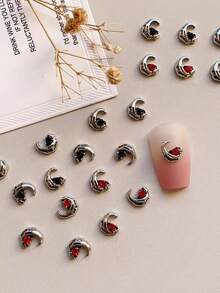 30颗小号合金月亮造型水钻美甲装饰，暗黑风格美甲装饰，DIY美甲饰品，美甲产品，美甲饰品 - 彩色 - 查看 3