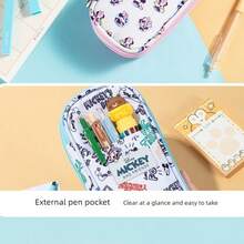 Pencil Case - Large Capacity 3-Layer Multi-Functional Cartoon Stationery Bag, Beautifully Designed, High Quality - Multicolor - View 5