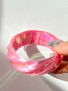 1pc Fashionable Bright Color Women Personalized Bracelet, Suitable For Daily Wear, Round And Square Shapes, Great Gift - Multicolor C - View 15