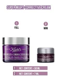 Kiehl's Super Multi-Corrective Cream, 50ml Full-Size/7ml Travel Mini, Anti-Aging Cream To Visibly Firm & Lift Skin, Smooth Fine Lines & Boost Radiance, Deeply Moisturize & Even Skin Texture, Enhance Healthy Complexion, Creamy Texture, Suitable For Dry & Combination Dry Skin, Ideal For Daily/Office/Travel, Premium Multi-Corrective Skincare Gift - Purple Glass a Face Cream - View 4