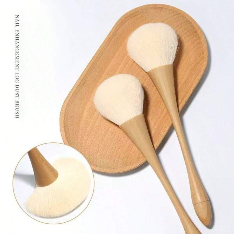 Slim Waist Powder Brush, Wooden Makeup Brush, Minimalist Japanese Style Powder Brush For Nail Art Powder - Multicolor - View 1
