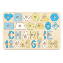 Ghép hình tên cá nhân hóa, Ghép hình tên bé, Đồ chơi giáo dục sớm cho bé trai hoặc bé gái, Đồ chơi ghép hình chữ cái 3D, Ghép hình chữ cái bằng gỗ, Quà tặng Lễ Phục sinh, Halloween, Lễ Tạ ơn, Giáng sinh, Quà sinh nhật 1 tuổi cho bé, Ghép hình bằng gỗ, Quà tặng cá nhân hóa, Quà sinh nhật, Đồ chơi ghép hình bằng gỗ tùy chỉnh, Quà kỷ niệm, Bộ quà tặng khối xây dựng - Hàng thứ 4 màu xanh và nâu - Xem 7