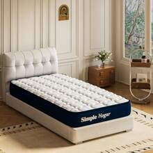 Colchones IndividualesColchon Individual con Primavera Colchon Individual Esponja de Alta Calidad Suave y Comoda Dureza Moderada 20 CM de Altura Enviado en Caja y. 190x100x20 CM - Blanco - Ver 3