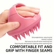 This Multi-Functional, Gentle Scalp Massage Shampoo Brush Is A Low-Allergen, Portable Dandruff Removal Shampoo Brush That Requires No Batteries. It Features Soft-Tipped Silicone Bristles That Gently Massage The Scalp While Effectively Removing Dirt, Oil, And Hair Product Residue From The Hair Roots. - Multicolor - View 5