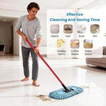 Ndoge 1 Pack Dust Mop Replacement Head For O-Cedar Dual-Action Dust Mop Pads Refills Microfiber Mop Head Replacements Hardwood Floors Cleaning Washable Replace Pads For Ocedar Dual-Action Mop - ColorA - 查看 6