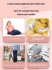 Slouchy Slimming Massager, Multifunctional Home Fitness Muscle Roller For Abdomen And Leg Slimming, Fat Burning And Body Shaping - Pink - View 6