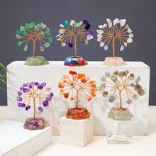 1 Cây đá tự nhiên 7 luân xa chữa lành, làm từ nhựa, mini, trang trí nhà cửa, văn phòng, phòng khách theo phong thủy mang lại may mắn. - Cây nhựa epoxy - Xem 2