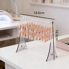 时尚亚克力指甲油展示架，带挂钩，透明指甲油样品展示板 - 彩色 - 查看 9