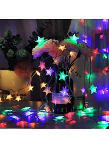 1pc 1.5m/3 Meters/6m/10m LED Star String Lights USB Powered/Battery Operated Christmas Star Lights Camping Decoration Garden Party Wedding Home Outdoor Yard Decor - Multicolor - View 9