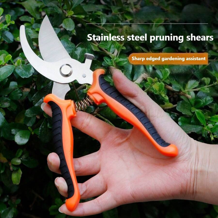 Professional Grade Stainless Steel Fruit Picking Pruning Shears, Multi-Purpose Gardening Scissors With Ergonomic Non-Slip Handle And Precision Ground Blades - 30% Effort Saving Gardening Operation, Suitable For Tree Branches, Flowers - Modern Design, Battery-Free - Multicolor - View 1