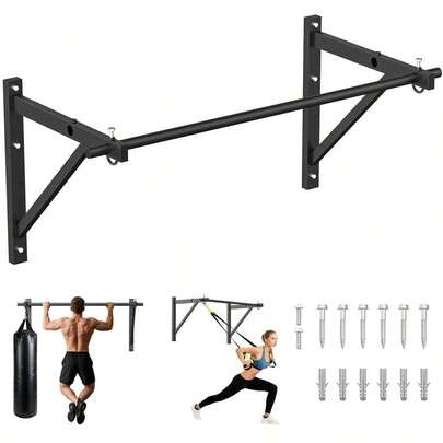 Wall Mounted Pull Up Bar, Chin Up Bar, Strength Training PullUp Bars Chin Up Bars For Home Gym