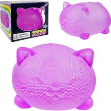 Gummy Kitty & Sugar Ball Designs, Anxiety Relief & Focus Toy, Maltose Filled Squeeze Cat Toys For Sensory Play, Sensory Fidget Toys For Adults, Kids, Slow Rising Squishy Stress Ball (Purple ) - Mèo Tím - Xem 8