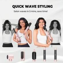 ATOPSKINS 2026 Upgraded 5-In-1 Curling Iron & Multi-Function Curler & Hair Dryer & Comb & Straightener, 3 Heat Settings - UK Plug(220-240V) - View 5