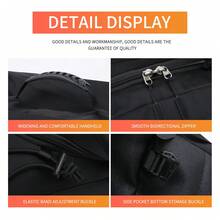 Motorcycle Travel Luggage Bag: Windproof And Rainproof Trunk Rack Bag, Black, Universal Motorcycle Tail Bag, Reflective Strip Design, Motorcycle Tail Bag Accessories, 22-34L Expandable Motorcycle Rear Seat Bag, With Waterproof Rain Cover, Outdoor Sports Motorcycle Luggage Storage Backpack Handbag, With Shoulder Strap, Pockets And Elastic Cord, Black Sports Bag, Suitable For Sports, Fitness, Exercise, Large Capacity Travel Bag - Multicolor - View 6