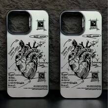 时尚个性化心形图案手机壳，兼容 17/16/15/14/13/12/11 Pro Max/17/Air/14/15/16 Plus/16e/X/XS Max/XR/7/8 Plus，防震保护套 - 彩色 - 查看 8