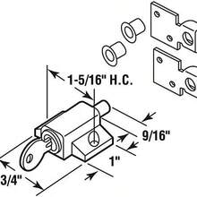 Prime-Line Products - Cerradura con llave para puerta corredera, 1-3/4", Blanco acabado - blanco acabado - Ver 3