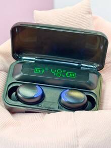 New F9 Bluetooth Earphones, 9D Stereo Sound, Deep Bass, Sports Earphones, Hands-Free Touch Control, TWS Wireless Earbuds, Bluetooth 5.3 Earphones, In-Ear Wireless Earphones With Microphone, 600mAh Battery Capacity - Black - View 13