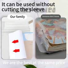 10 coperți transparente pentru cărți, protecții groase și impermeabile pentru elevii de școală primară, rezistente la uzură și reutilizabile, protejează cărțile ca o armură, se potrivesc mai multor dimensiuni pentru a preveni ondularea marginilor - Multicolor - Vizualizare 3