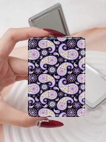 1 chiếc gương trang điểm nhỏ gọn kiểu Bohemian họa tiết hoa, có thể gập lại, nhẹ, mỏng, tiện dụng, chất liệu da PU bền, phù hợp cho nhiều dịp như du lịch, tiệc tùng, công sở, trường học, phù hợp cho mọi lứa tuổi. - Nhiều màu - Xem 12