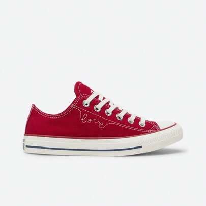 Converse All Star Spring New Arrival Beloved Heart Series Valentine's Day Decoration Women's Sneakers Red A19057C