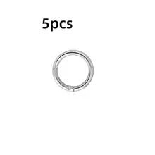 5 Pcs Sturdy Metal Spring O Ring Carabiner Round Push Button Keychain Clips For Handbags Wallets Crafts - Multicolor - View 5