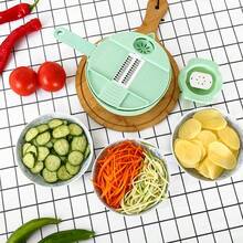 12-In-1 Multi-Functional Vegetable Chopper, Suitable For Carrots, Potatoes, Radishes - Manual Slicing, Shredding, Grating - Essential Kitchen Tool - Multicolor - View 2