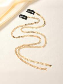 2pcs Wheat Ear Hair Chain Set | Metal Hair Clips For Braiding | Retro Bride Wedding Party Hair Accessories | Fashion Braiding Decorations