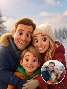 定制卡通照片冰箱贴 - 个性化家居装饰、家庭相册、婚礼纪念品、旅行纪念品、生日礼物、情人节礼物、冰箱贴 - 彩色 - 查看 3