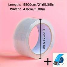 YITAPE 3 Rolls High Adhesive Fragile Packing Tape, Clear Tape & Tape Dispenser, Brown Packaging Tape & Tape Dispenser, High Adhesive Fragile Tape With English Warning Label - 1.89 Inch X 165 Ft, Durable Polyester, Suitable For Courier Boxes, Packaging And Shipping Supplies, Shipping Tape | Visible Packaging Tape | Flexible Packaging Tape - Red and White - View 2