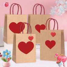 Set Of 10, Faux Pearl Decorated Gift Bags, Simple Party Packaging Bags, Paper Gift Boxes With Pearl Handles, Delicate Pink Valentine's Day And Wedding Gift Boxes, Embossed Printed Candy Boxes, Mini Packaging Bags, Gift Boxes, Small Gift Boxes, Wedding Gifts, Christmas And Wedding Candy Boxes, High-End Wedding Candy Boxes, Empty Boxes, High-End Non-Foldable Souvenir Boxes - Multicolor - View 9