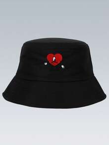 1顶刺绣渔夫帽，春夏户外时尚休闲遮阳帽