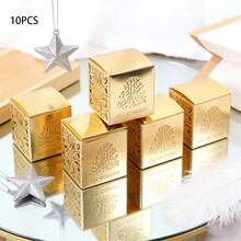 10pcs/Pack Eid Al-Adha, Eid Mubarak Party Favor Gift Candy Paper Boxes, Chocolate Paper Boxes, Cookies Boxes - Multicolor - View 21