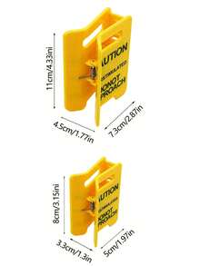 1个Y2K风格发爪夹，带有黄色警示标志和标语印花，适合春夏佩戴，时尚发夹，优雅发饰 - 彩色 - 查看 3