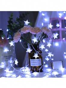 1pc 1.5m/3 Meters/6m/10m LED Star String Lights USB Powered/Battery Operated Christmas Star Lights Camping Decoration Garden Party Wedding Home Outdoor Yard Decor - Multicolor - View 10