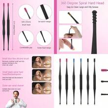 Q-Grips Ear Wax Removal-Spiral Ear Wax Removal Tool 6PCS Reusable Earwax Removal Kit  Ear Cleaner Ear Picker Flexible Double Sided Head Ear Wax Removal Kits For Olders Adult - 6 - 查看 1