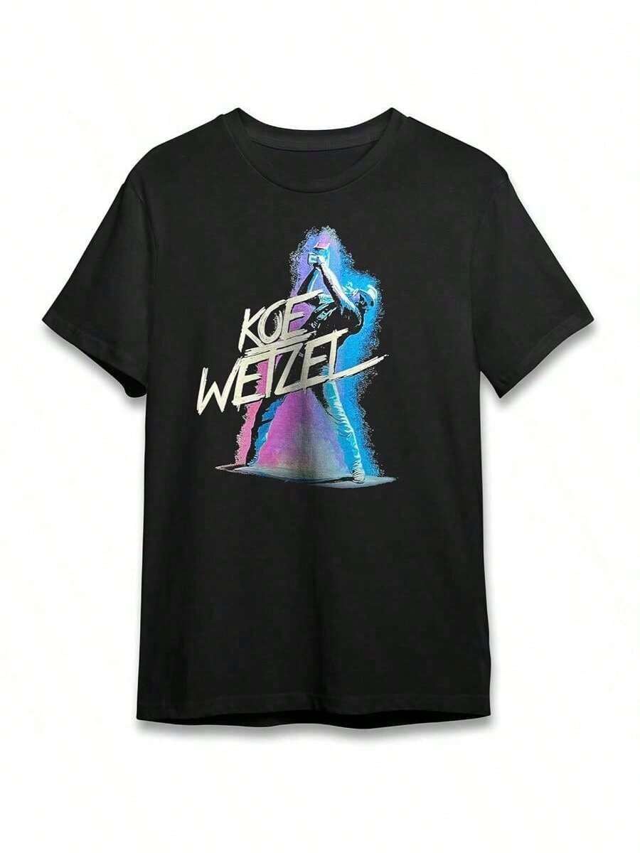 Koe Wetzel Tour Concert 2024 Black Heavy Cotton Size S-4XL T-Shirt PP254 - 黑色 - 查看 1