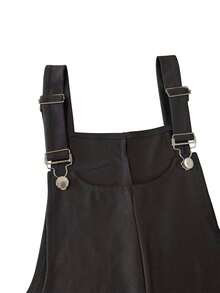 女士休闲口袋设计连体裤，春夏新品，女士连体裤，女士春季服装，黑色优雅款 - 黑色 - 查看 8