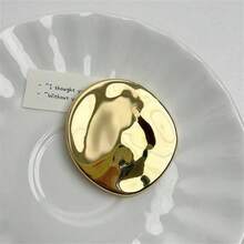 Vintage Geometric Metal Brooch Pins Women Men Fashion Irregular Round Corsage Lapel Badges Coat Sweater Scarves Shawl Dress Accessory Fashion Wedding Party Prom Jewelry Girlfriend Ladies - 金色 - 查看 4