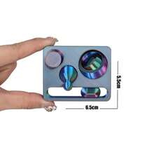 1pc 3D Printed 4 In1 Finger Fidget Toy Infinite Push Toy, Hand Spinner Fidget Cube Puzzle Toy, Multifunction Fidget Pad Stress Relief Toy - 4-in-1 Finger Fidget Toy - View 20